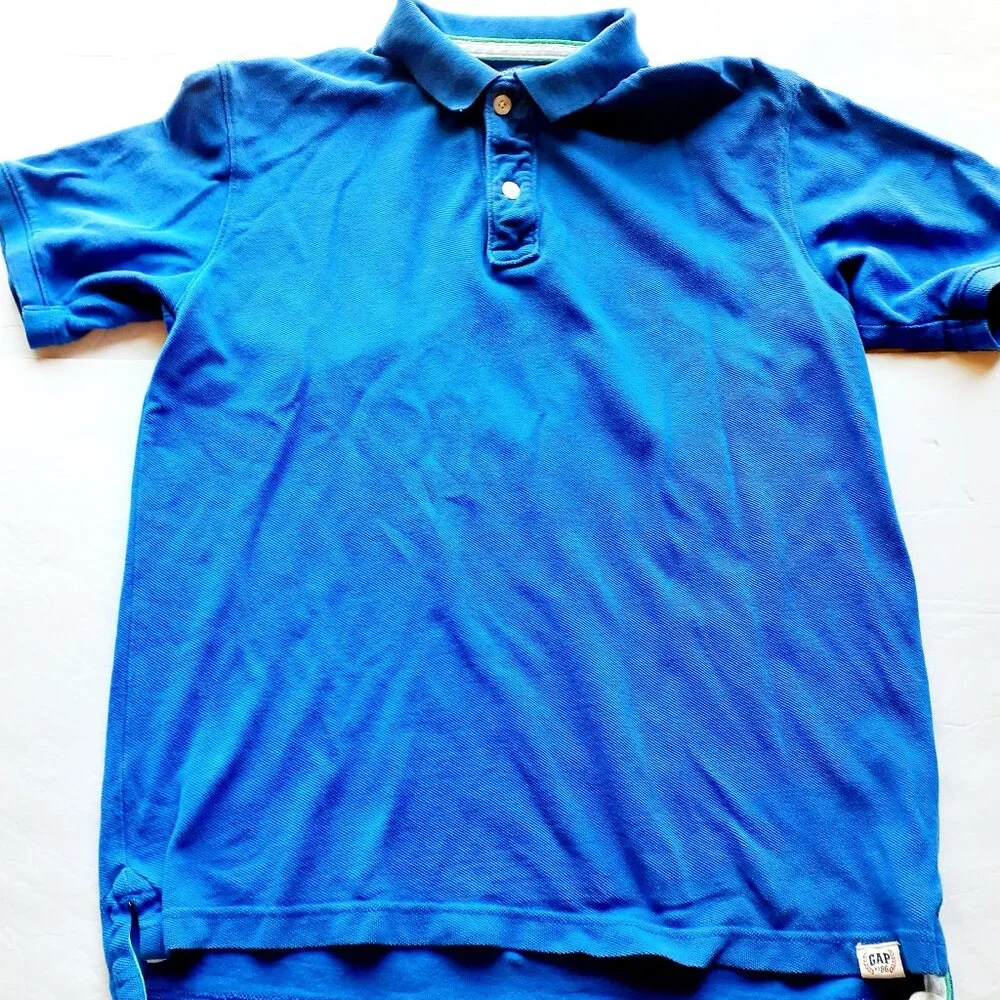 Gap Boys Shirt Polo Blue Short Sleeve XXL 14-16